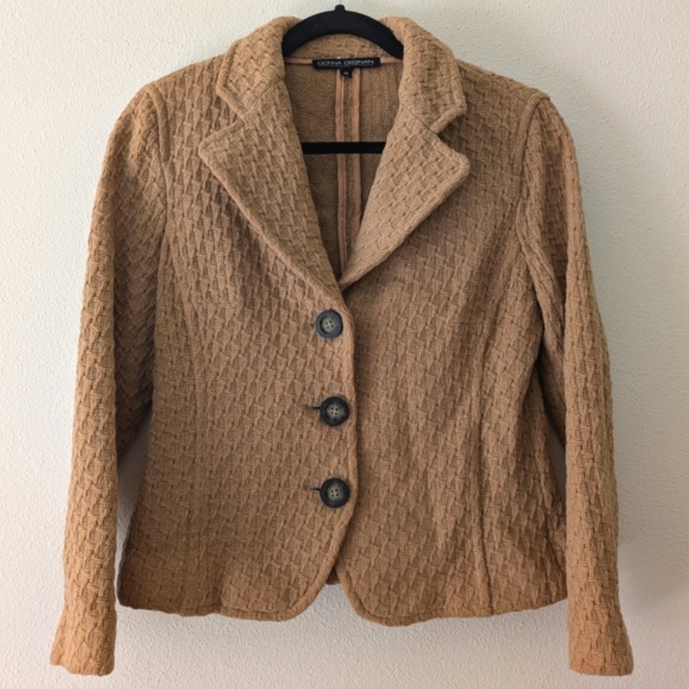 Cynthia Rowley Tan Quilted Blazer Jacket
